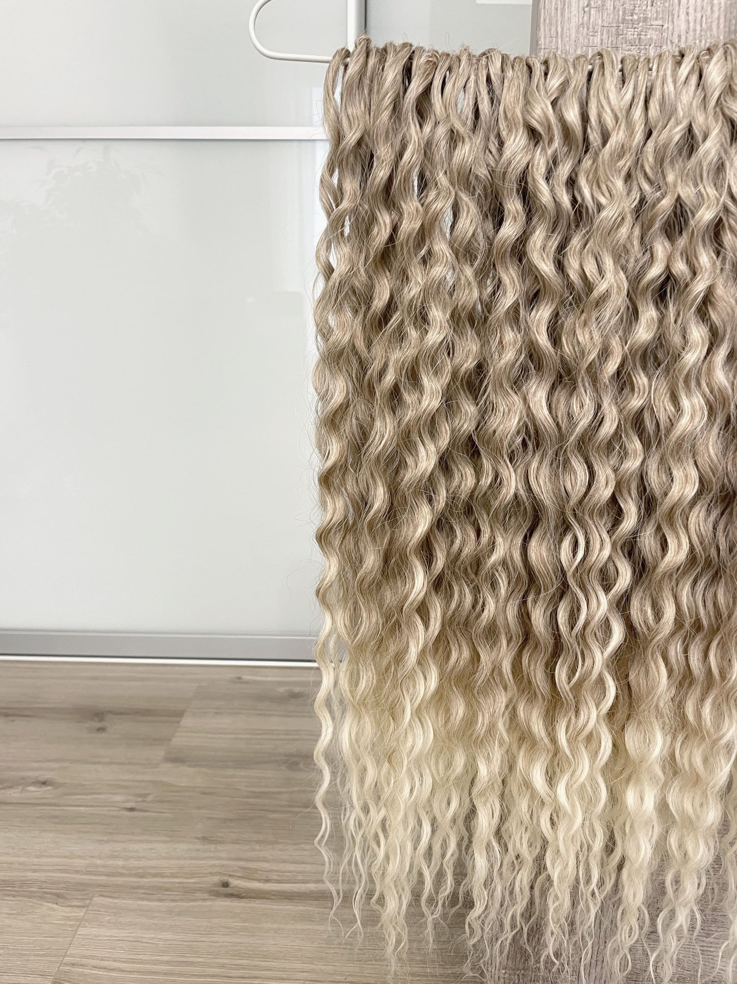 caramel curly crochet synthetic dreads