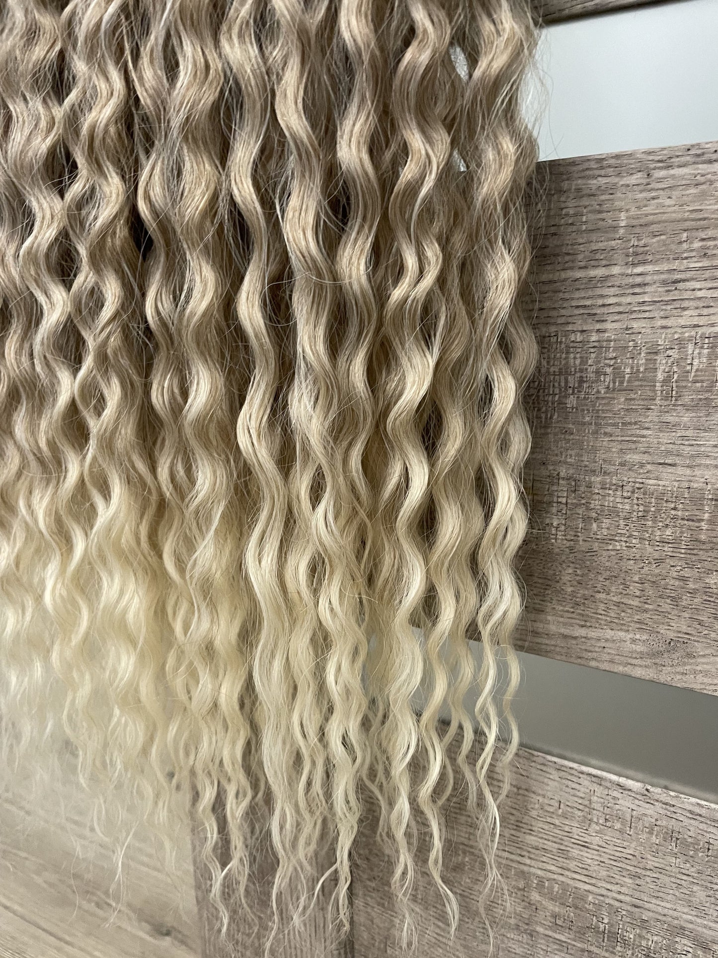 caramel curly crochet synthetic dreads