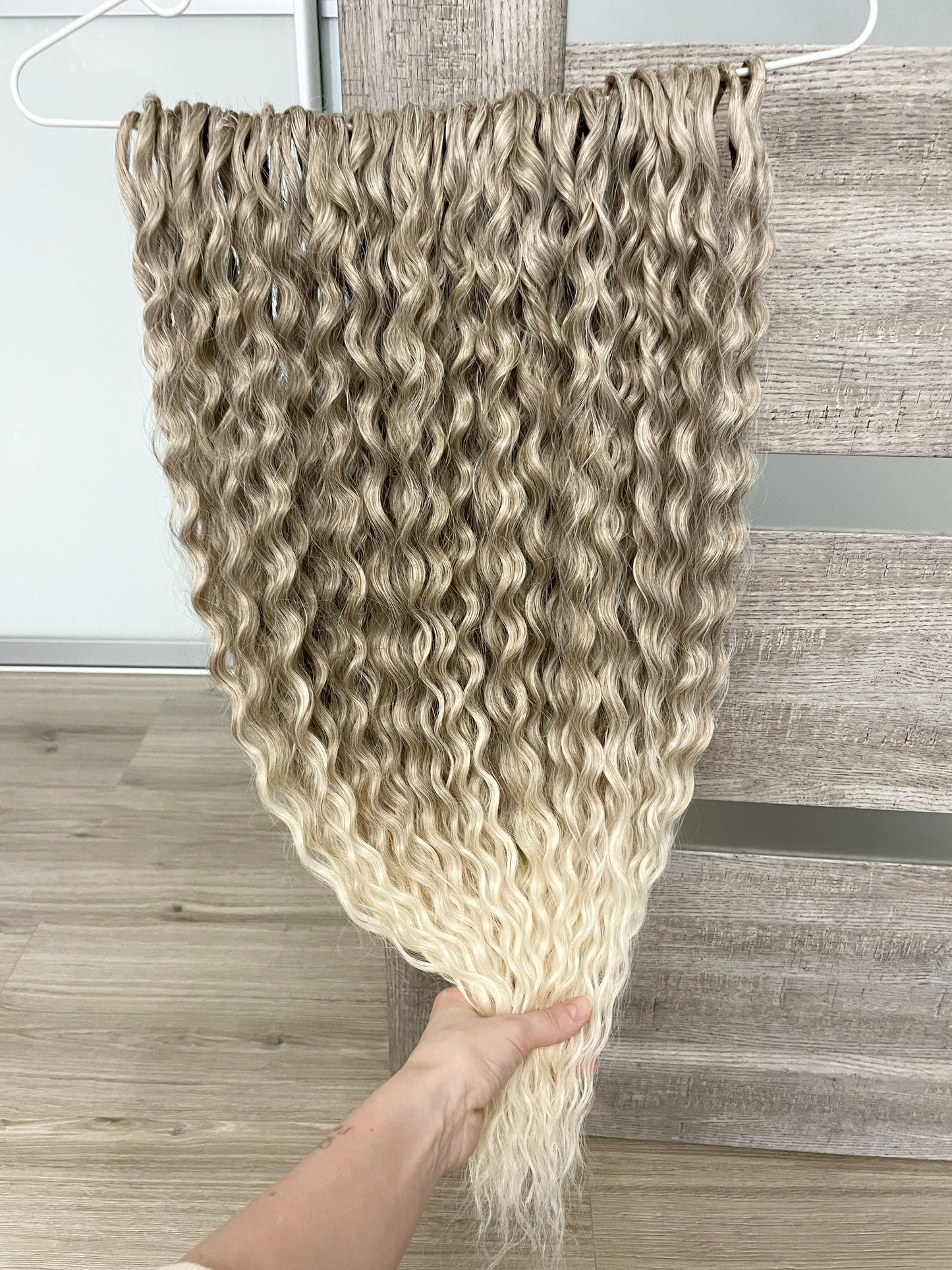 caramel curly crochet synthetic dreads
