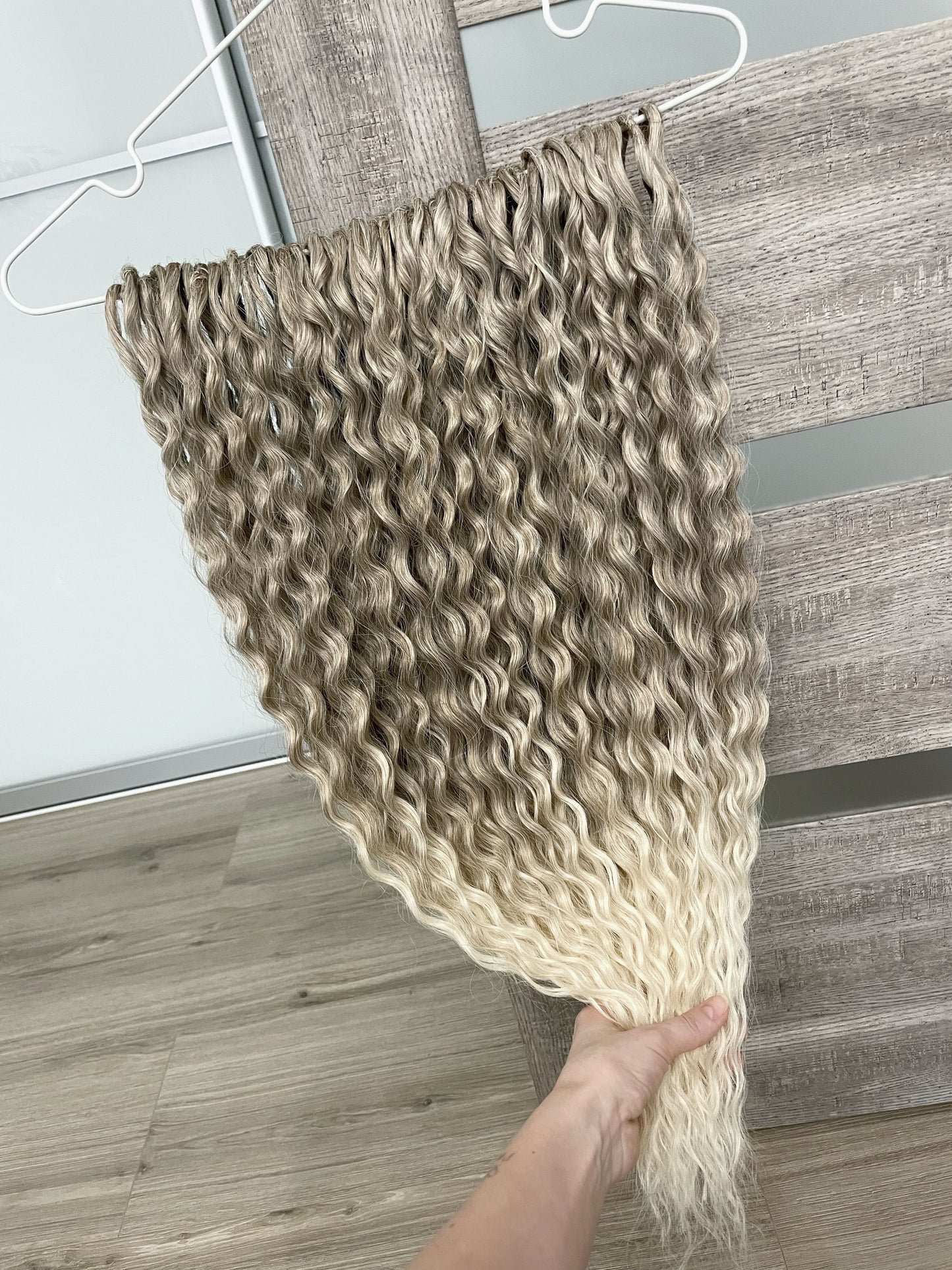 caramel curly crochet synthetic dreads