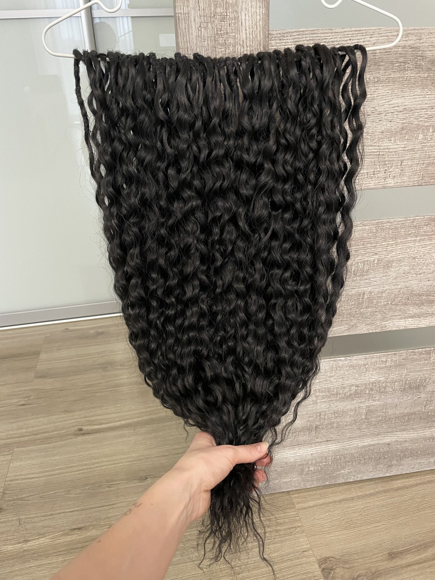 black curly crochet synthetic dreads
