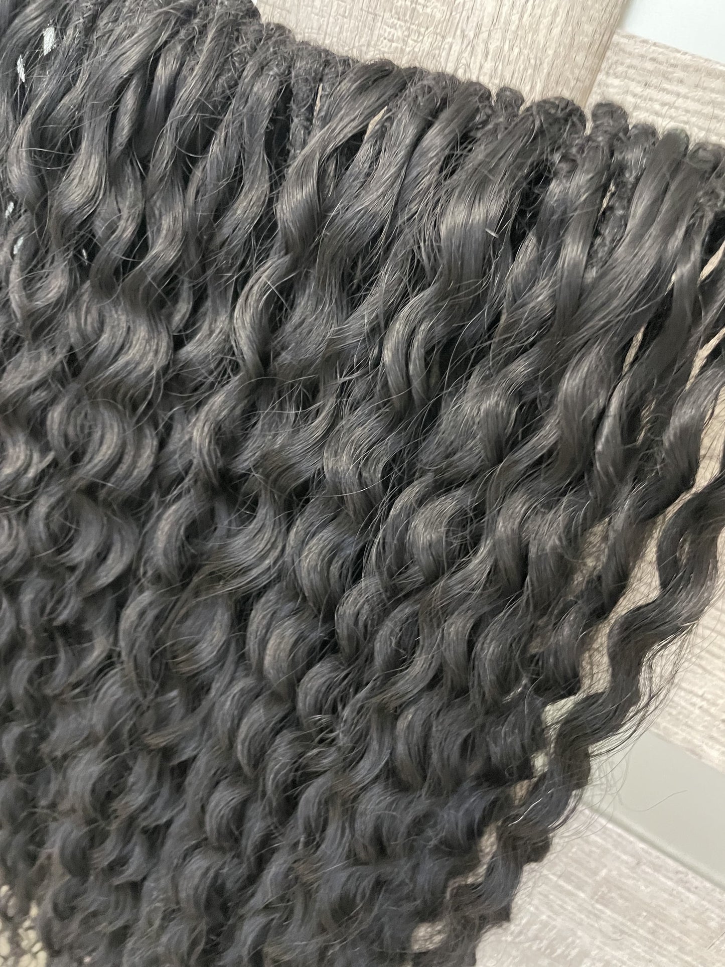 black curly crochet synthetic dreads
